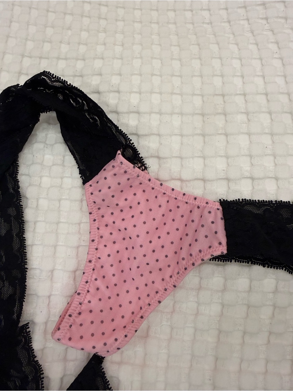 KIKI THE BRAND Tease Kini Top & Bottom Bikini SET - Black Lace Triangle Bikini - Picture 6 of 9